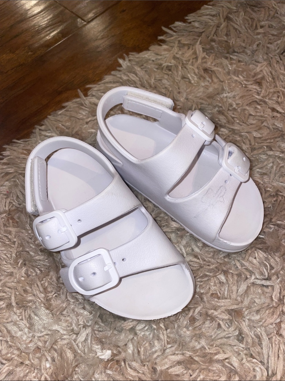 Cat & Jack White Double-Buckle Kids Sandals